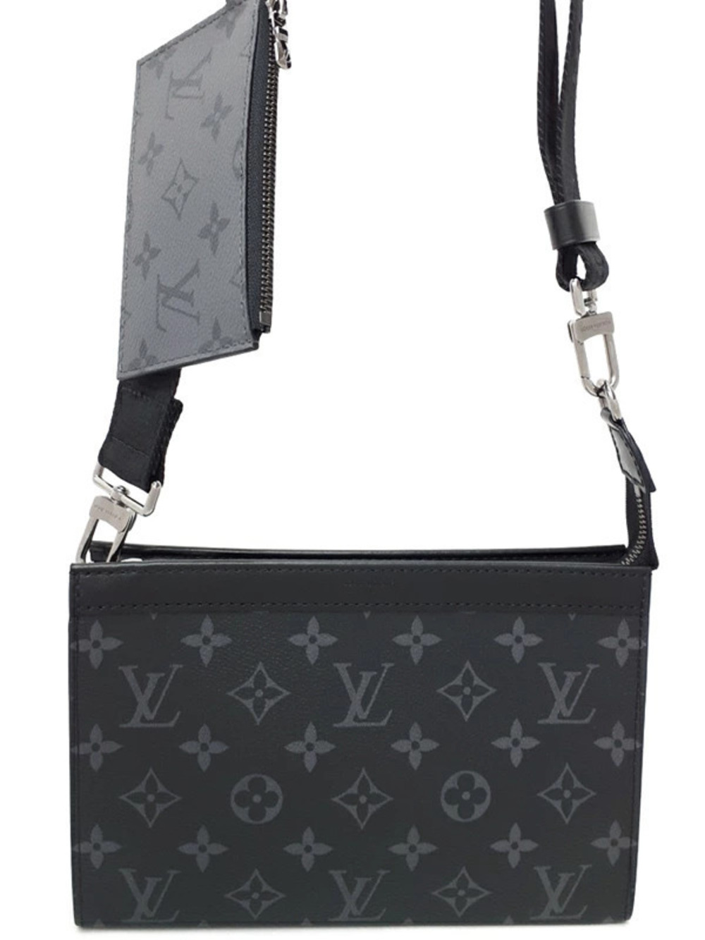 Louis Vuitton Monogram Eclipse Black Gaston Wearable Wallet Shoulder Bag